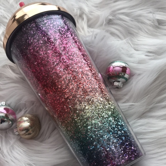🎄Rainbow glitter tumbler with straw🌈🌈🌈 - Picture 6 of 6